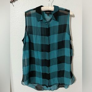 Short sleeve, sheer shirt